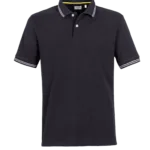 BAY POLO SHIRT BLACK CARBONIUM OPTICAL WHITE STRIPES png webp