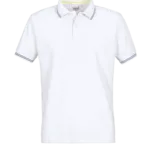 BAY POLO SHIRT OPTICAL WHITE BLUE MONTECARLO STRIPES png webp