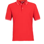 BAY POLO SHIRT SEA RED OPTICAL WHITE STRIPES png webp