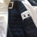 EBB bomber jacket white detail