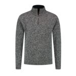 Nansen Norwegian Soft Twisted Grey and Black Yarn Wool Jumper min