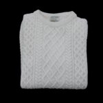 aran cable wool jumper folded min
